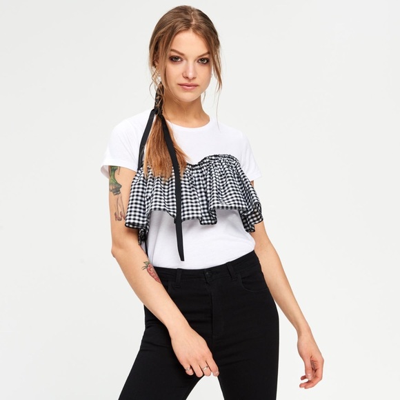 Zara Girls Gingham Layered Shirt - Picture 4 of 4